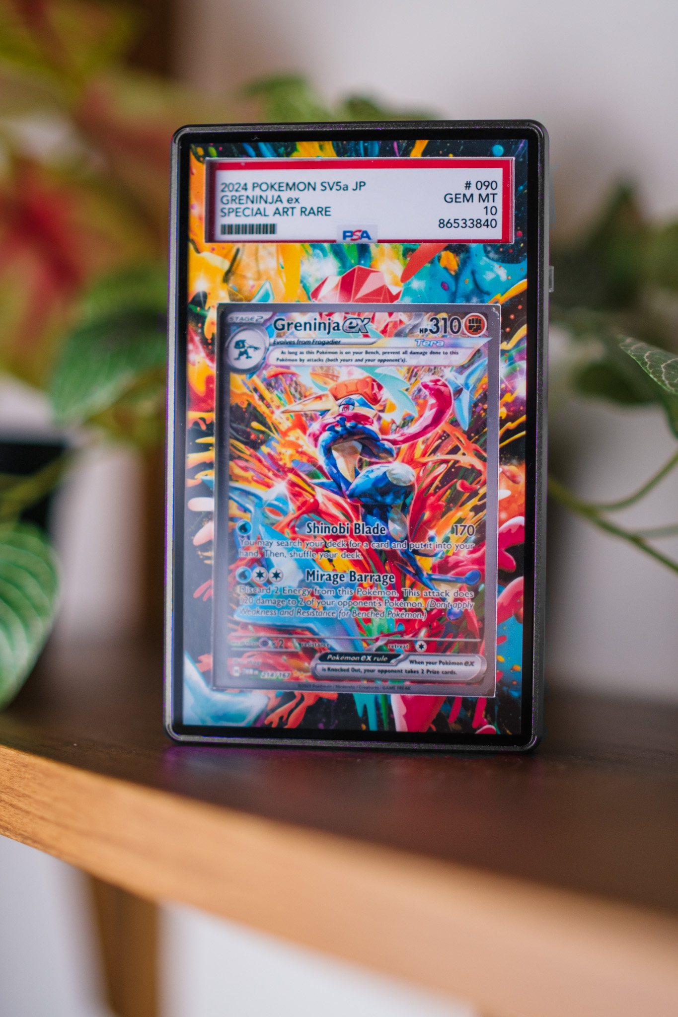 Greninja ex SIR | PSA CGC Beckett Display Case Extended Art for Pokémon Slab