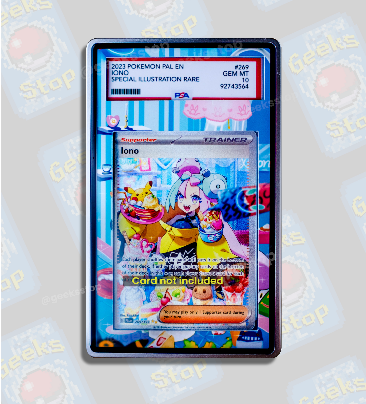 Iono SIR 269 PSA CGC Beckett | Display Case Extended Art for Pokemon Card