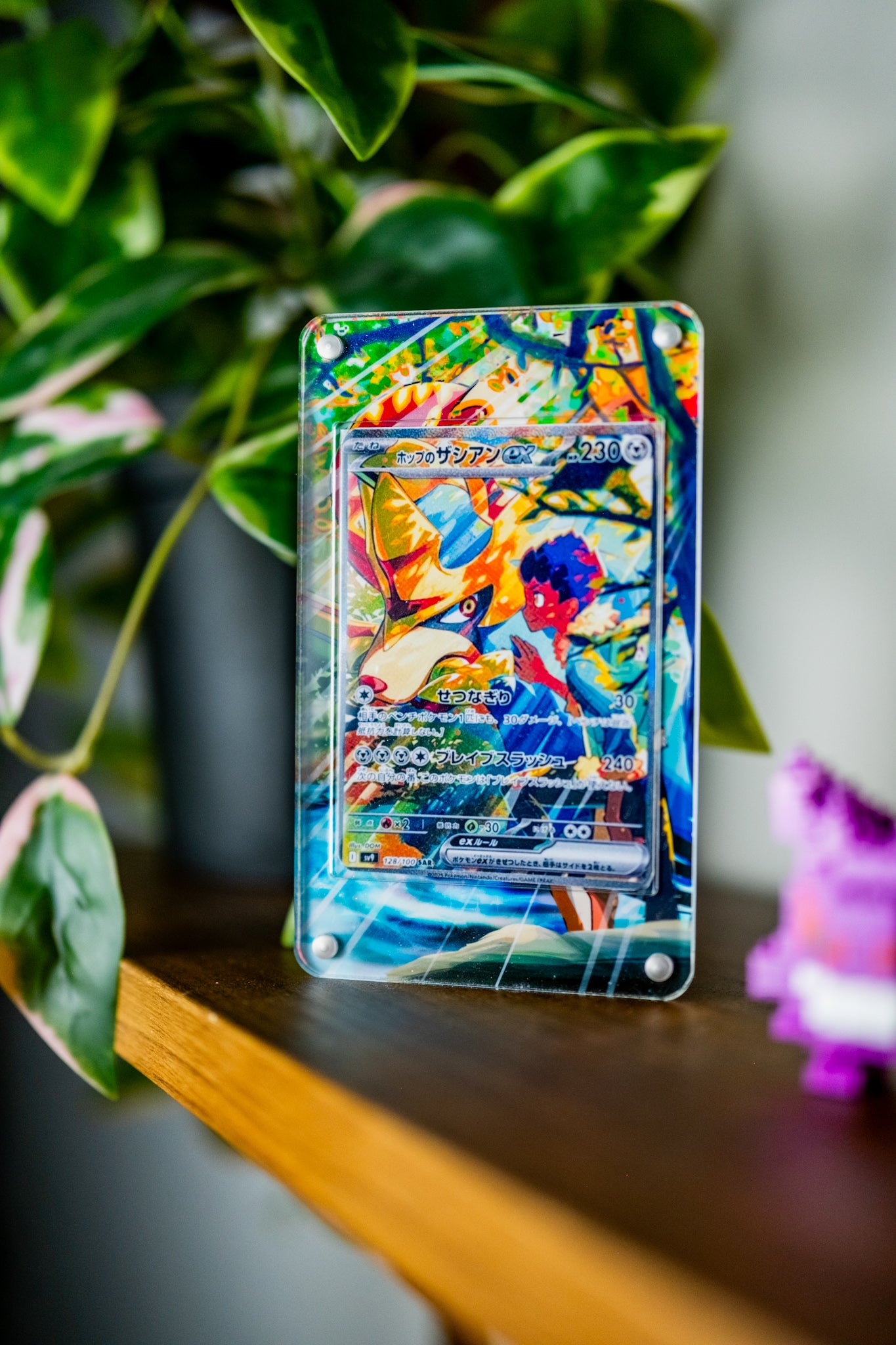 Hop’s Zacian ex SAR | Extended Art Display Case for Pokemon Journey Together Card