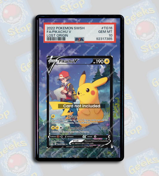 Pikachu V TG16 PSA TAG Beckett | Display Case Extended Art for Graded Pokemon Card