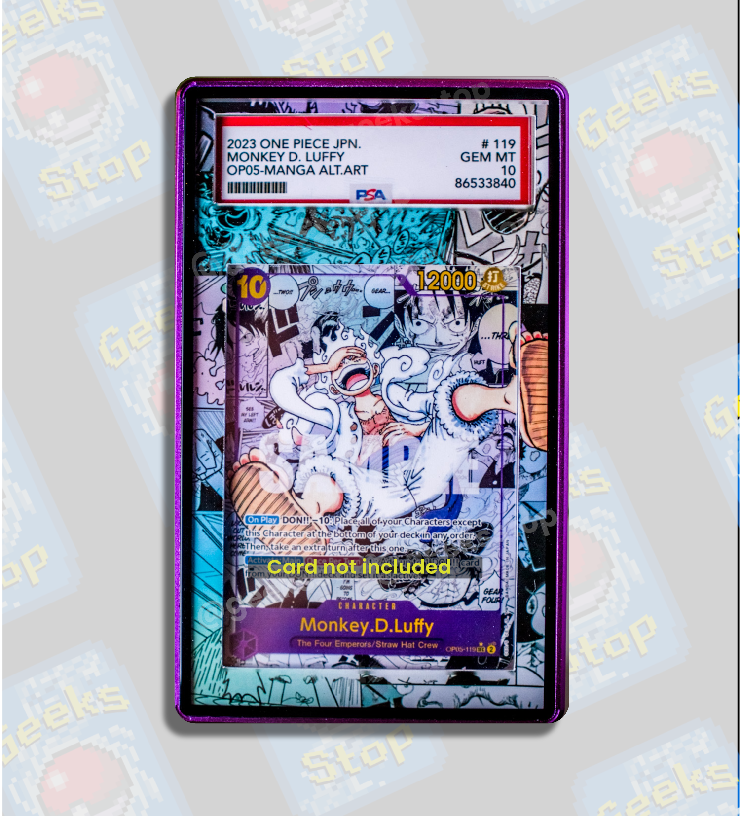 Luffy Manga OP05 PSA CGC Beckett | Display Case Extended Art for Grade GeeksStop Luffy Manga OP05 PSA CGC Beckett | Display Case Extended Art for Grade GeeksStop