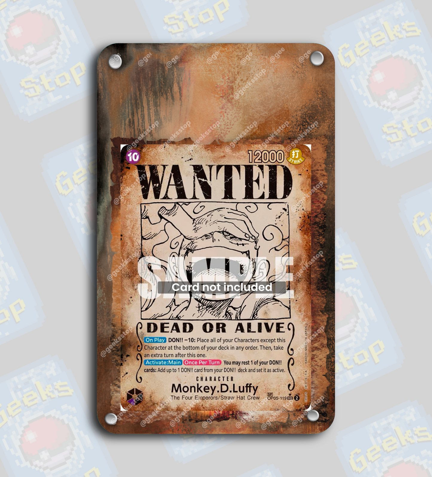 Luffy Wanted Poster OP09 | Display Case Extended Art for One Piece Card