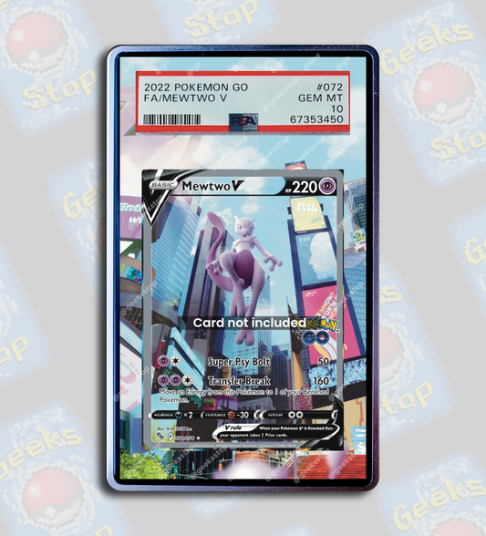 Mewtwo V Alt Art PSA CGC Beckett | Extended Art Display Case for Pokemon Card