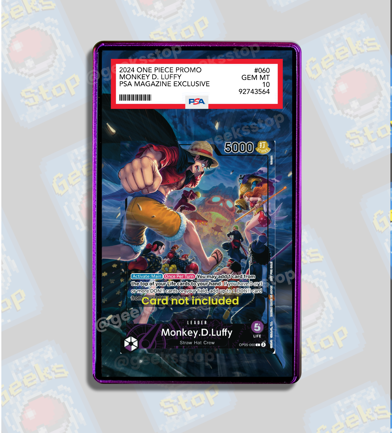 Luffy PSA CGC Beckett Magazine Promo