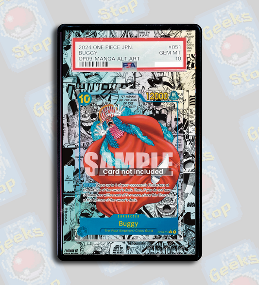 Buggy OP09 Manga PSA CGC Beckett | Extended Art Display Case for Graded One Piece Card