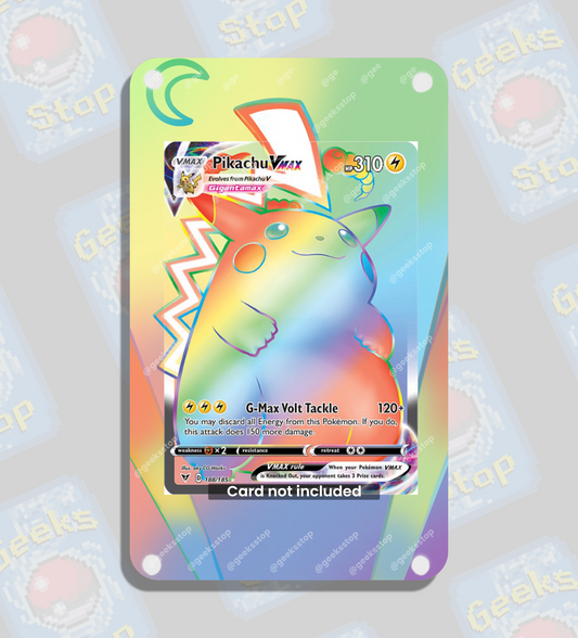 Pikachu VMAX Rainbow | Display Case Extended Art for Pokemon Card