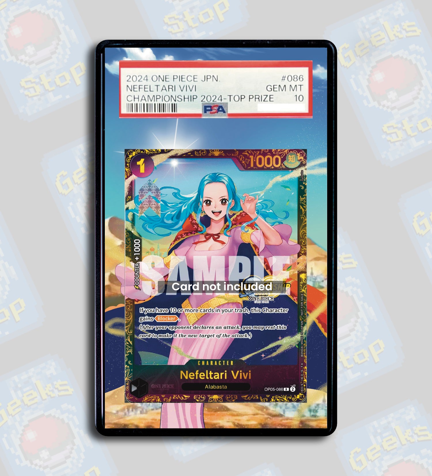 Nefeltari Vivi 2024 Championship Promo PSA TAG Beckett | Extended Art Display Case for One Piece Card