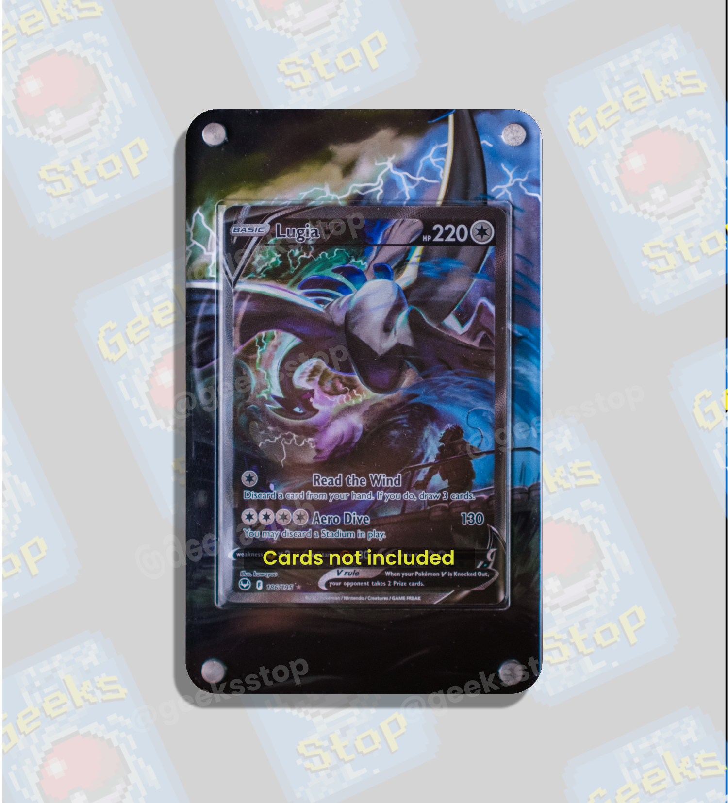 Lugia V Alternate Art | Card Display Case Extended Art for Pokemon Car GeeksStop Lugia V Alternate Art | Card Display Case Extended Art for Pokemon Car GeeksStop