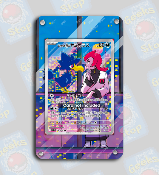Team Rocket’s Murkrow AR | Extended Art Display Case for Pokemon Card