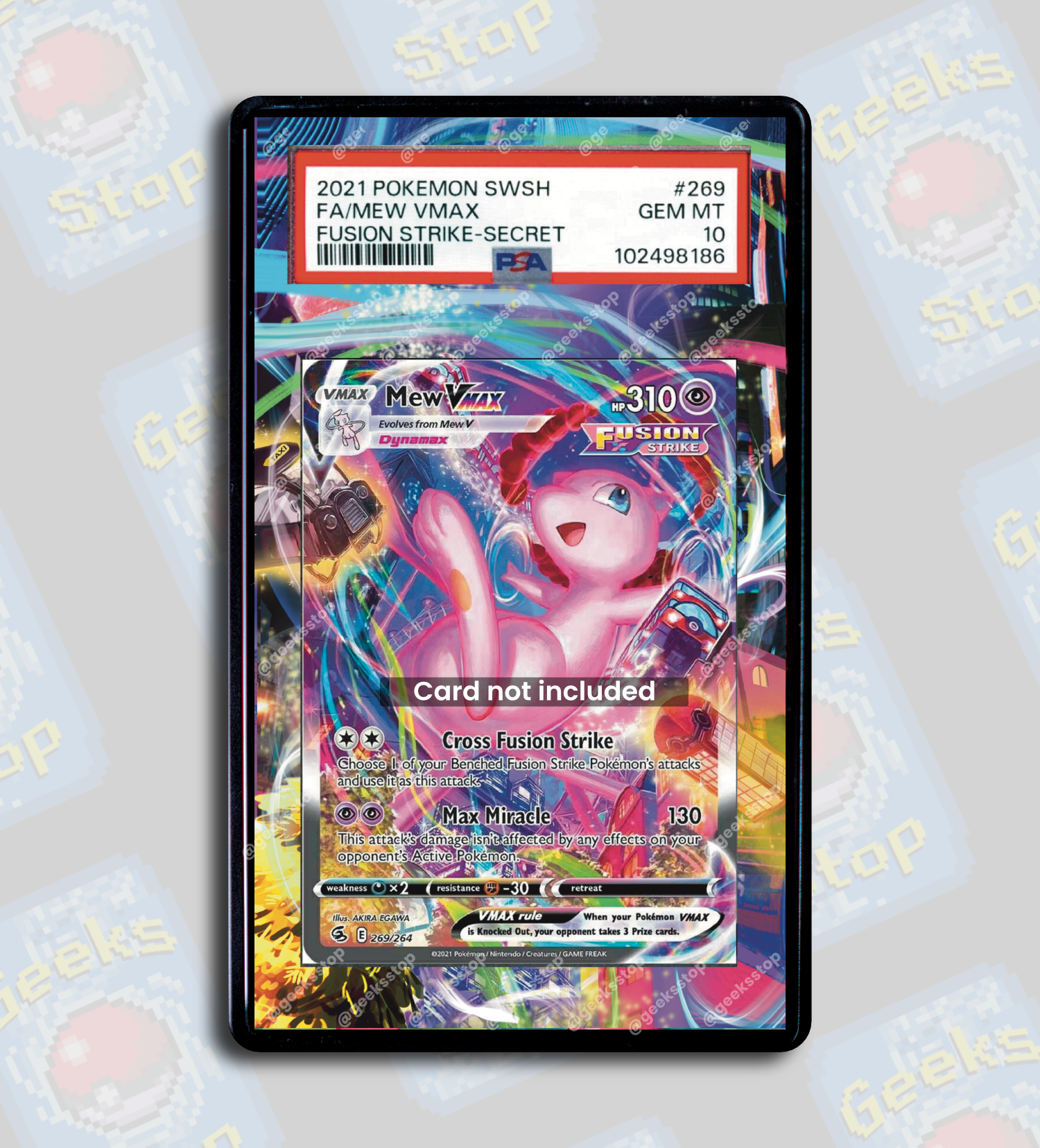 Mew VMAX Alt Art | PSA TAG Beckett Display Case Extended Art for Pokemon Card
