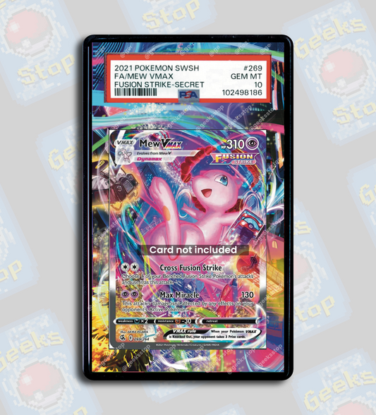 Mew VMAX Alt Art | PSA TAG Beckett Display Case Extended Art for Pokemon Card
