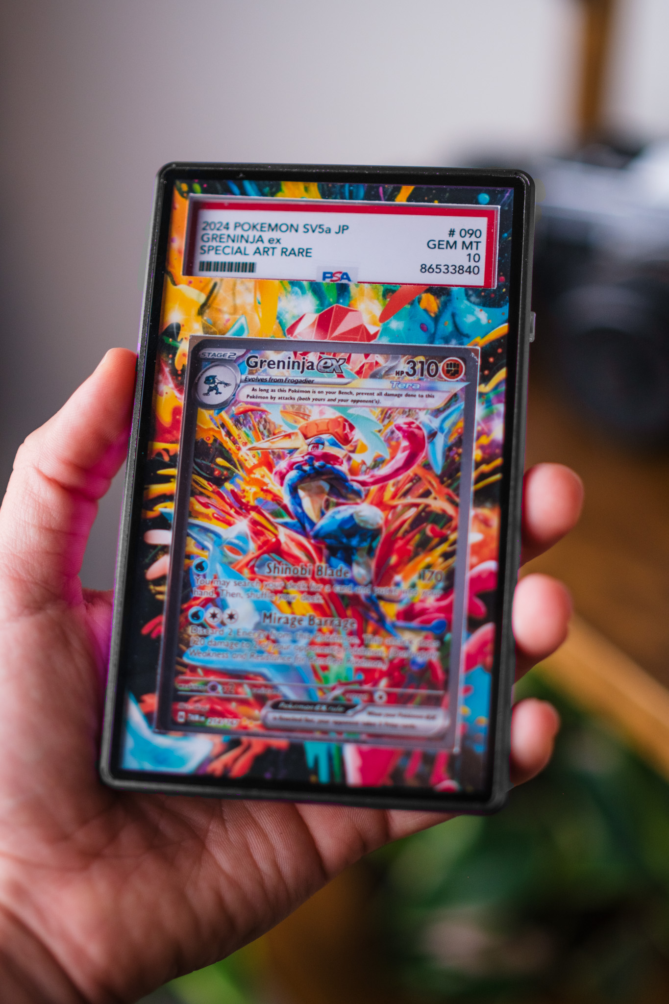 Greninja ex SIR | PSA CGC Beckett Display Case Extended Art for Pokémon Slab