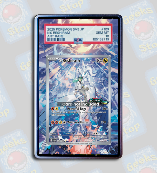 N’s Reshiram AR PSA TAG CGC Beckett | Extended Art Display Case for Pokemon Journey Together Card