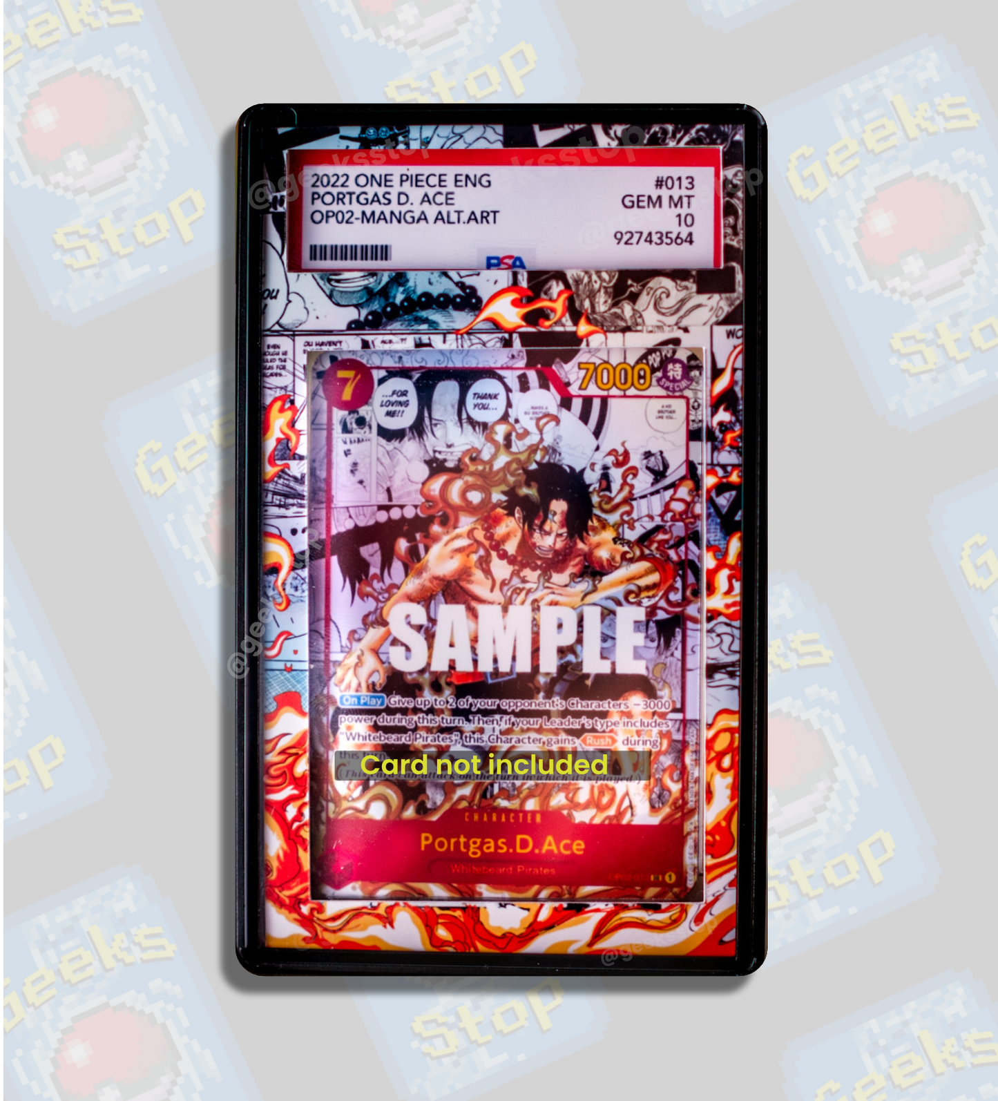 Portgas D Ace Manga OP02 PSA CGC Beckett | Display Case Extended Art for One Piece Card