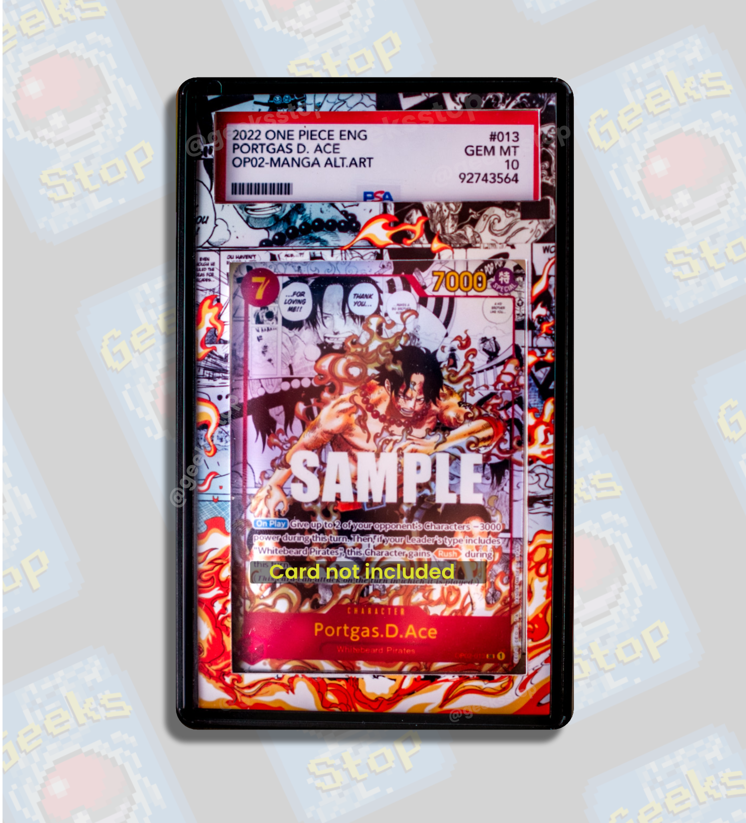 Portgas D Ace Manga OP02 PSA CGC Beckett | Display Case Extended Art for One Piece Card