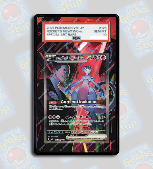 Team Rocket Mewtwo ex SAR PSA TAG Beckett | Display Case Extended Art for Pokemon Card