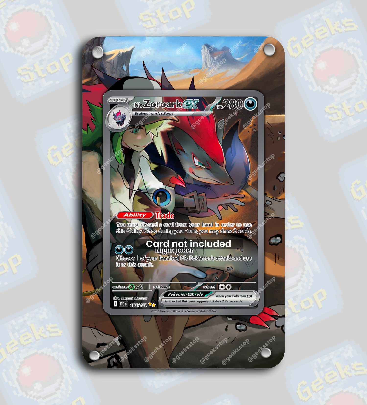 N's Zoroark ex SAR | Extended Art Display Case for Pokemon Journey Tog GeeksStop N's Zoroark ex SAR | Extended Art Display Case for Pokemon Journey Tog GeeksStop