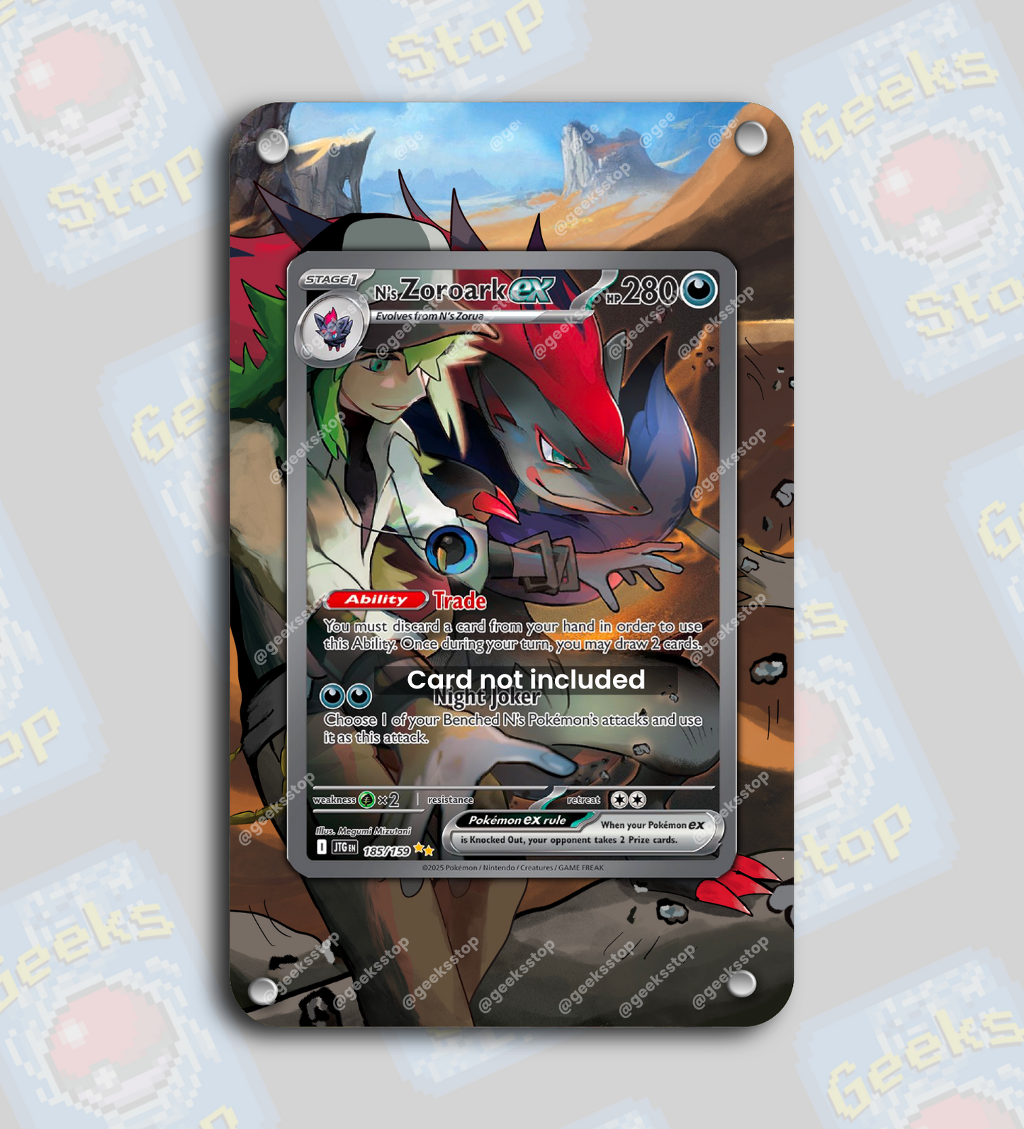 N’s Zoroark ex SAR | Extended Art Display Case for Pokemon Journey Together Card