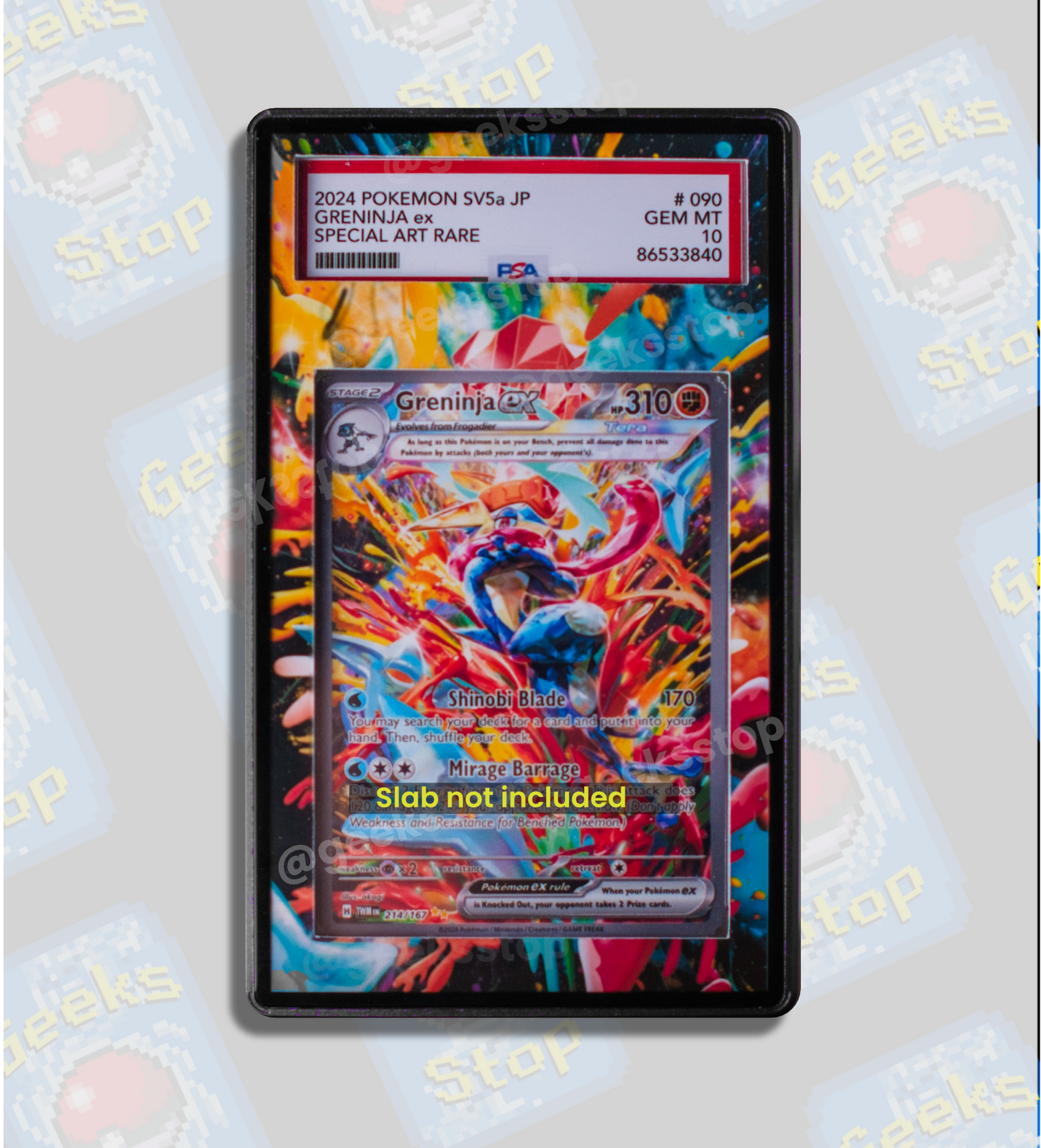 Greninja ex SIR | PSA CGC Beckett Display Case Extended Art for Pokémon Slab