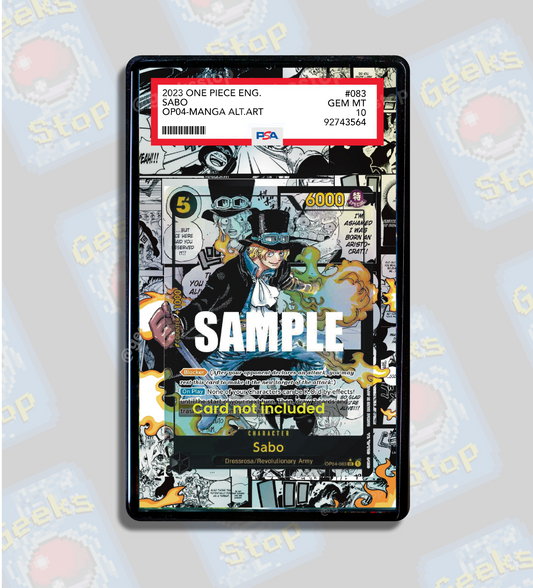 Sabo Manga PSA CGC Beckett | Display Case Extended Art for Graded One Piece Card