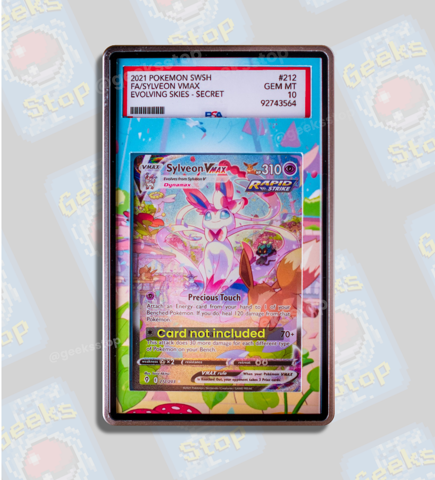 Sylveon VMAX Alt Art PSA CGC Beckett | Display Case Extended Art for Pokémon Card