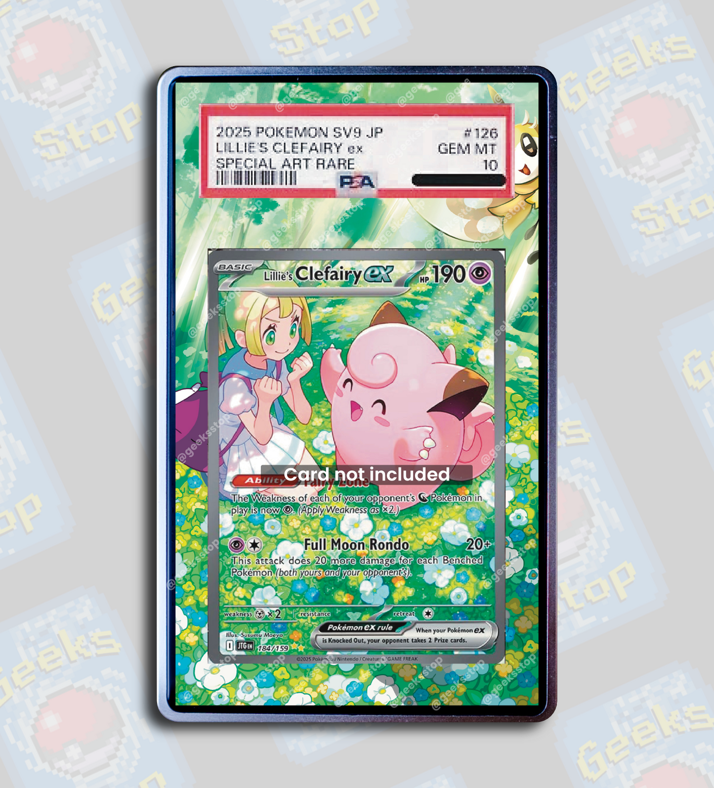 Lillie’s Clefairy ex PSA TAG CGC Beckett | Extended Art Display Case for Pokemon Journey Together Card
