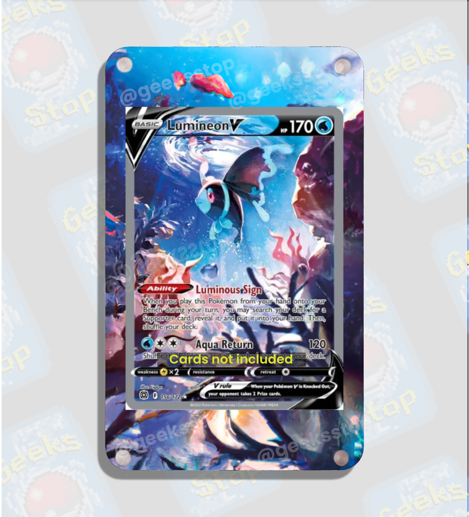 Lumineon V | Card Display Case Extended Art for Pokemon Card GeeksStop Lumineon V | Card Display Case Extended Art for Pokemon Card GeeksStop