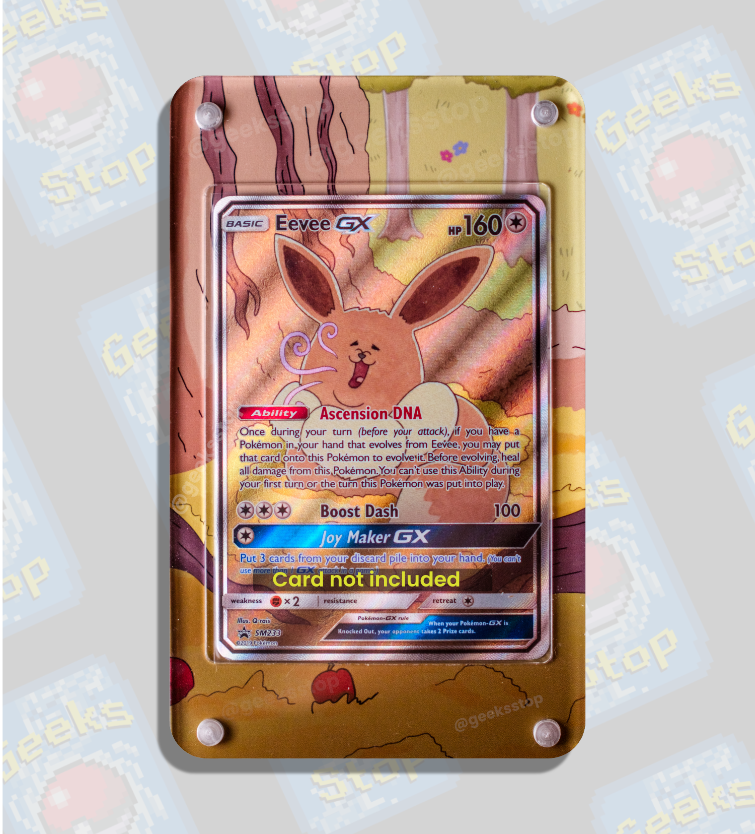 Eevee GX Promo | Display Case Extended Art for Pokemon Card GeeksStop Eevee GX Promo | Display Case Extended Art for Pokemon Card GeeksStop