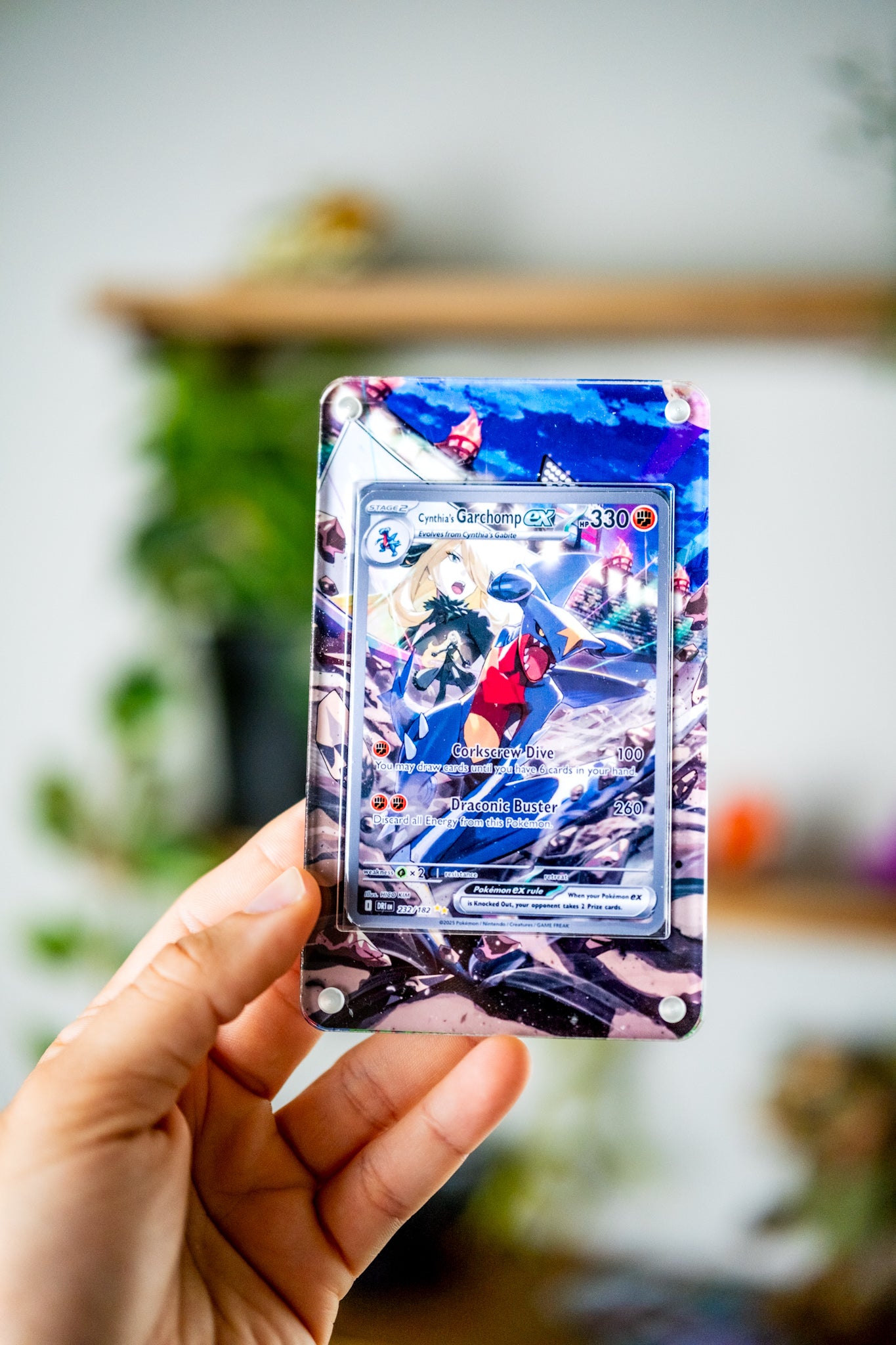 Cynthia's Garchomp ex SAR | Extended Art Display Case for Pokemon Destined Rivals