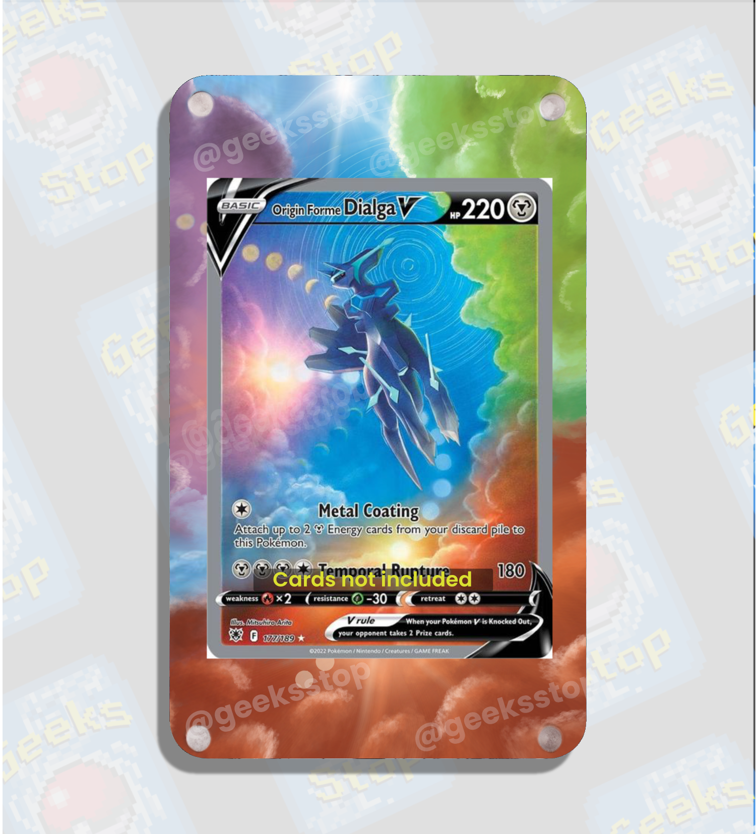 Dialga V Alternate Art | Card Display Case Extended Art for Pokemon Ca GeeksStop Dialga V Alternate Art | Card Display Case Extended Art for Pokemon Ca GeeksStop