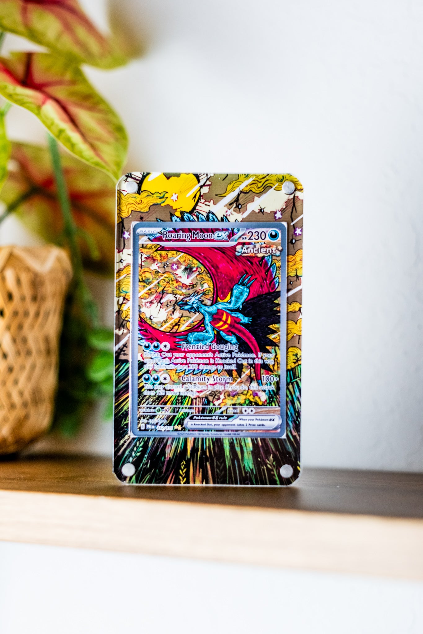 Roaring Moon ex SAR Prismatic Evolutions | Extended Art Display for Pokemon Card