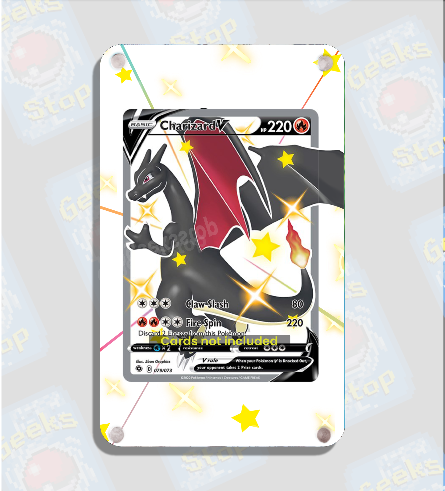 Shiny Charizard V Full Art | Card Display Case Extended Art for Pokemo GeeksStop Shiny Charizard V Full Art | Card Display Case Extended Art for Pokemo GeeksStop
