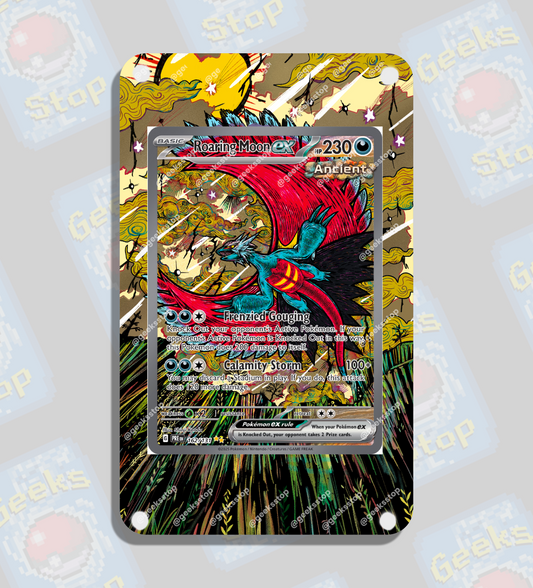 Roaring Moon ex SAR Prismatic Evolutions | Extended Art Display for Pokemon Card