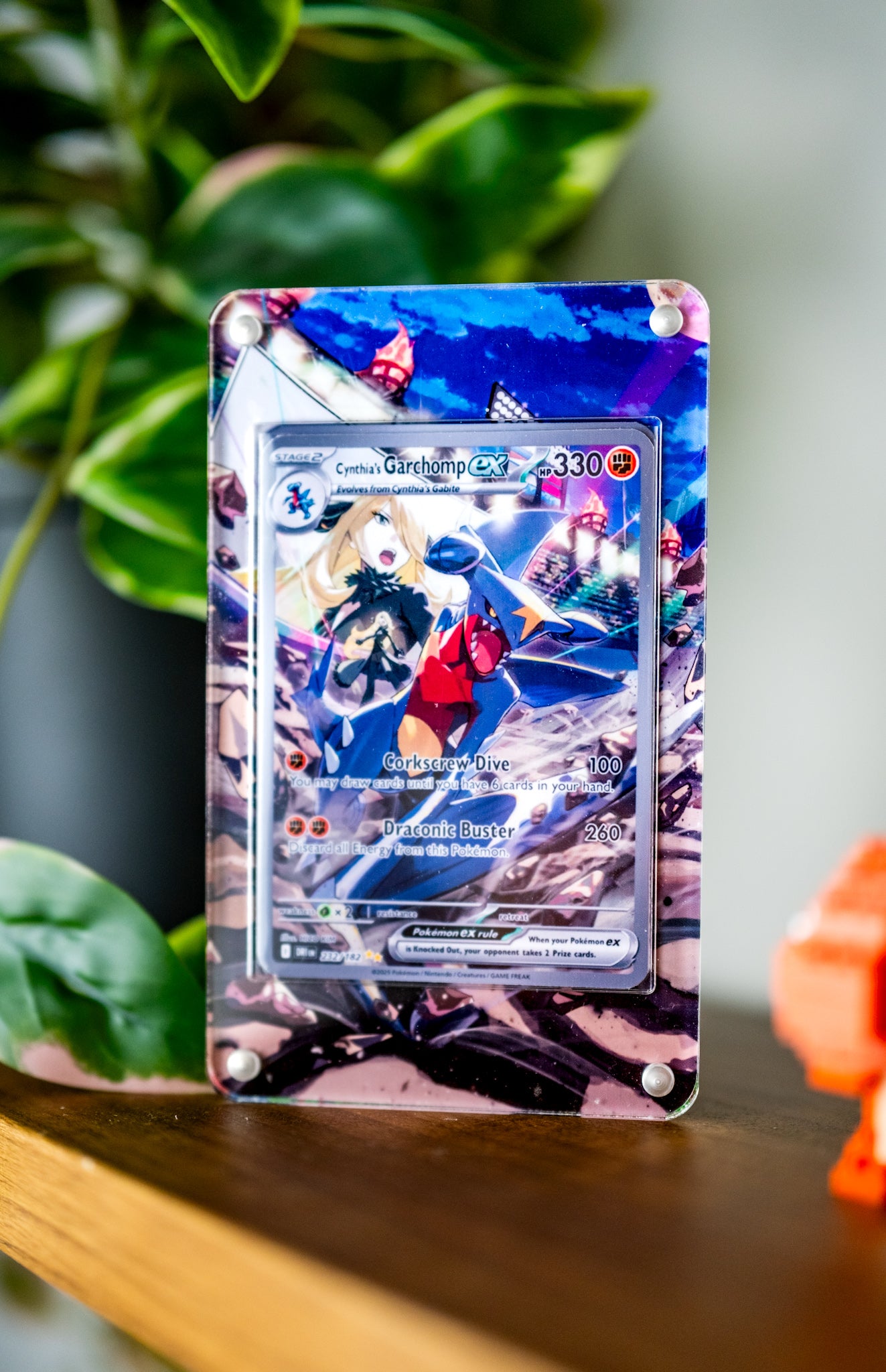 Cynthia's Garchomp ex SAR | Extended Art Display Case for Pokemon Destined Rivals