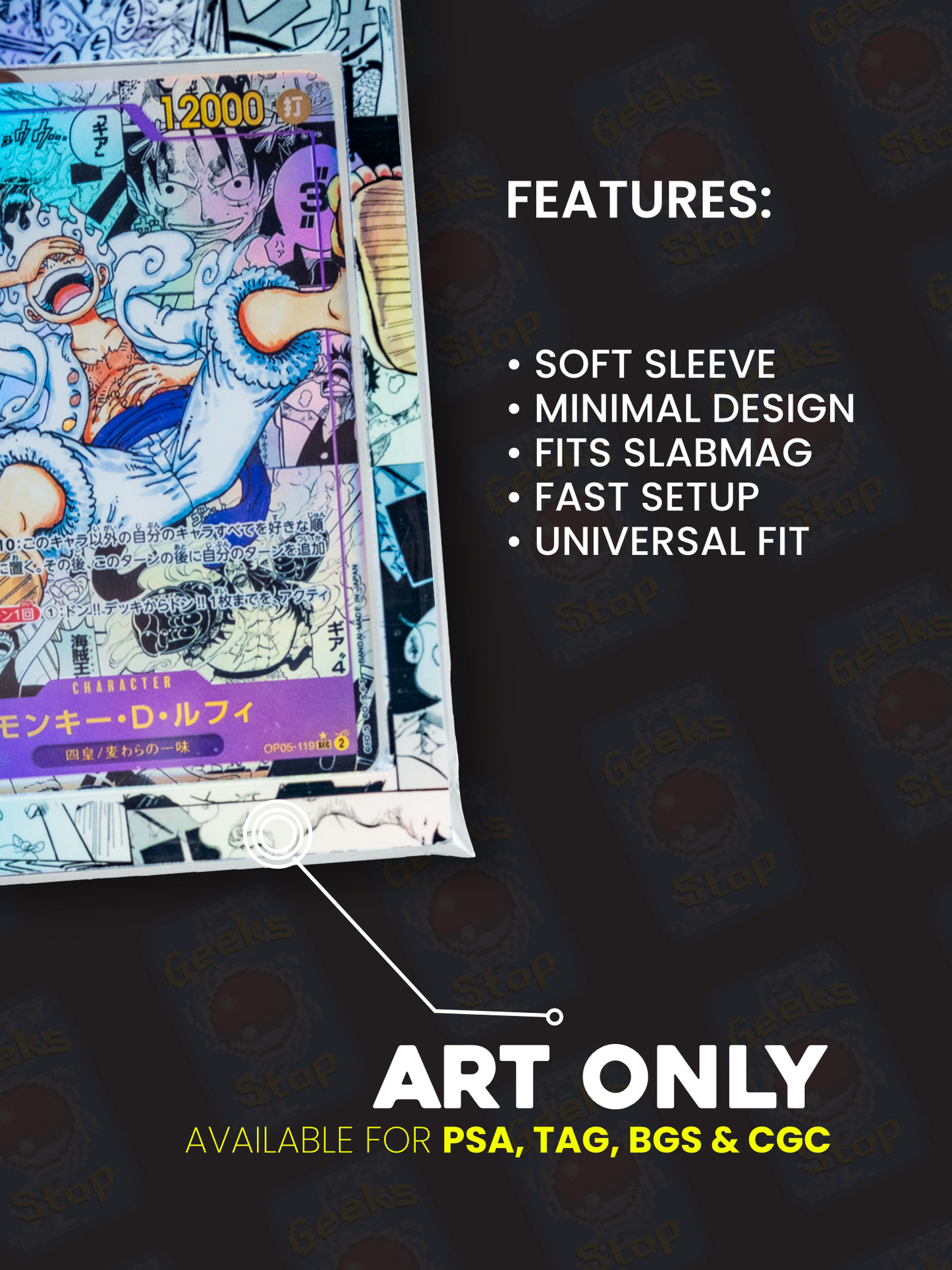 Roronoa Zoro Manga | PSA CGC Beckett Display Case Extended Art for One Piece Card