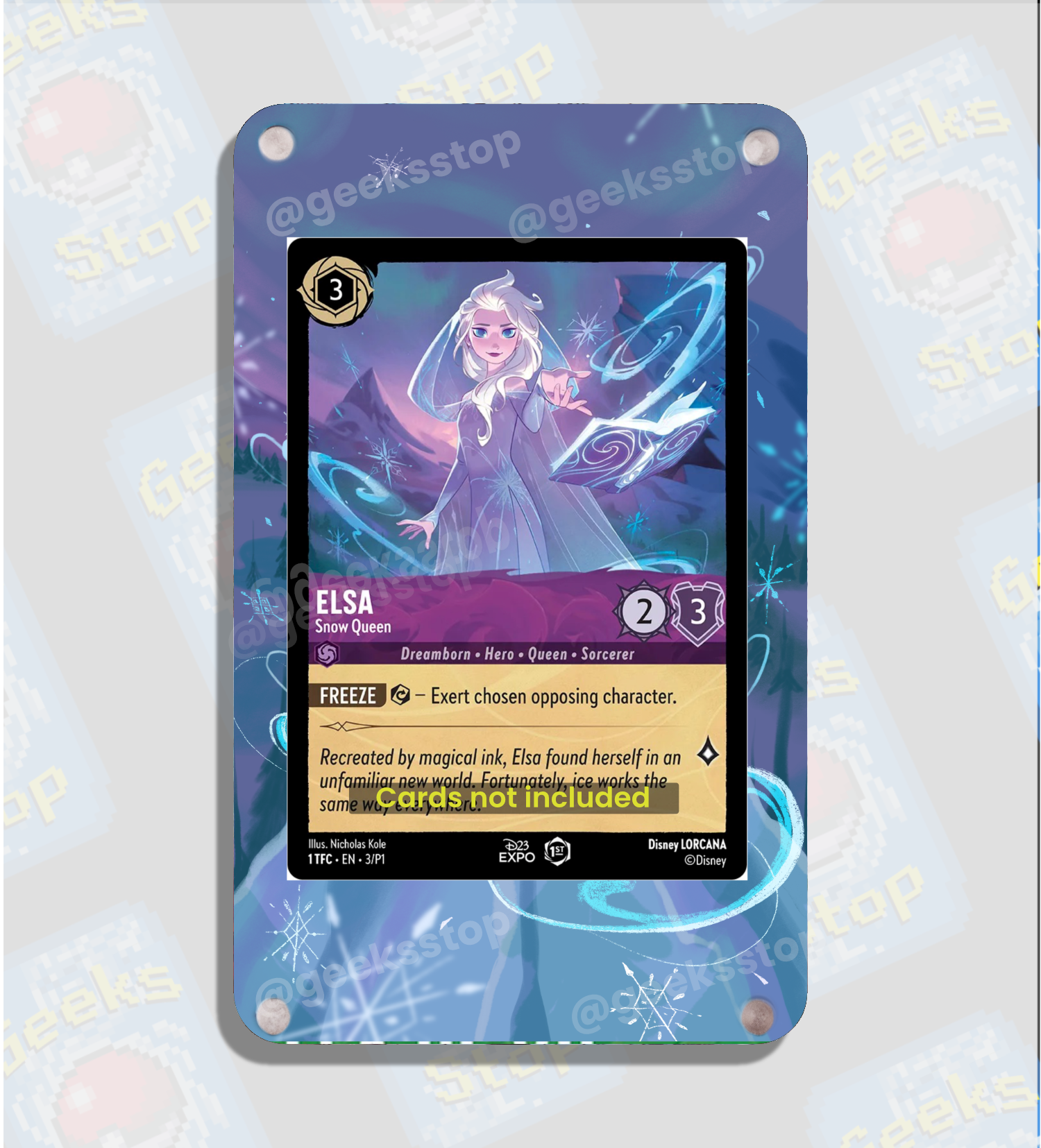 Elsa Snow Queen Lorcana TCG - Chapter 1 - Extended Art Custom Lorcana GeeksStop Elsa Snow Queen Lorcana TCG - Chapter 1 - Extended Art Custom Lorcana GeeksStop