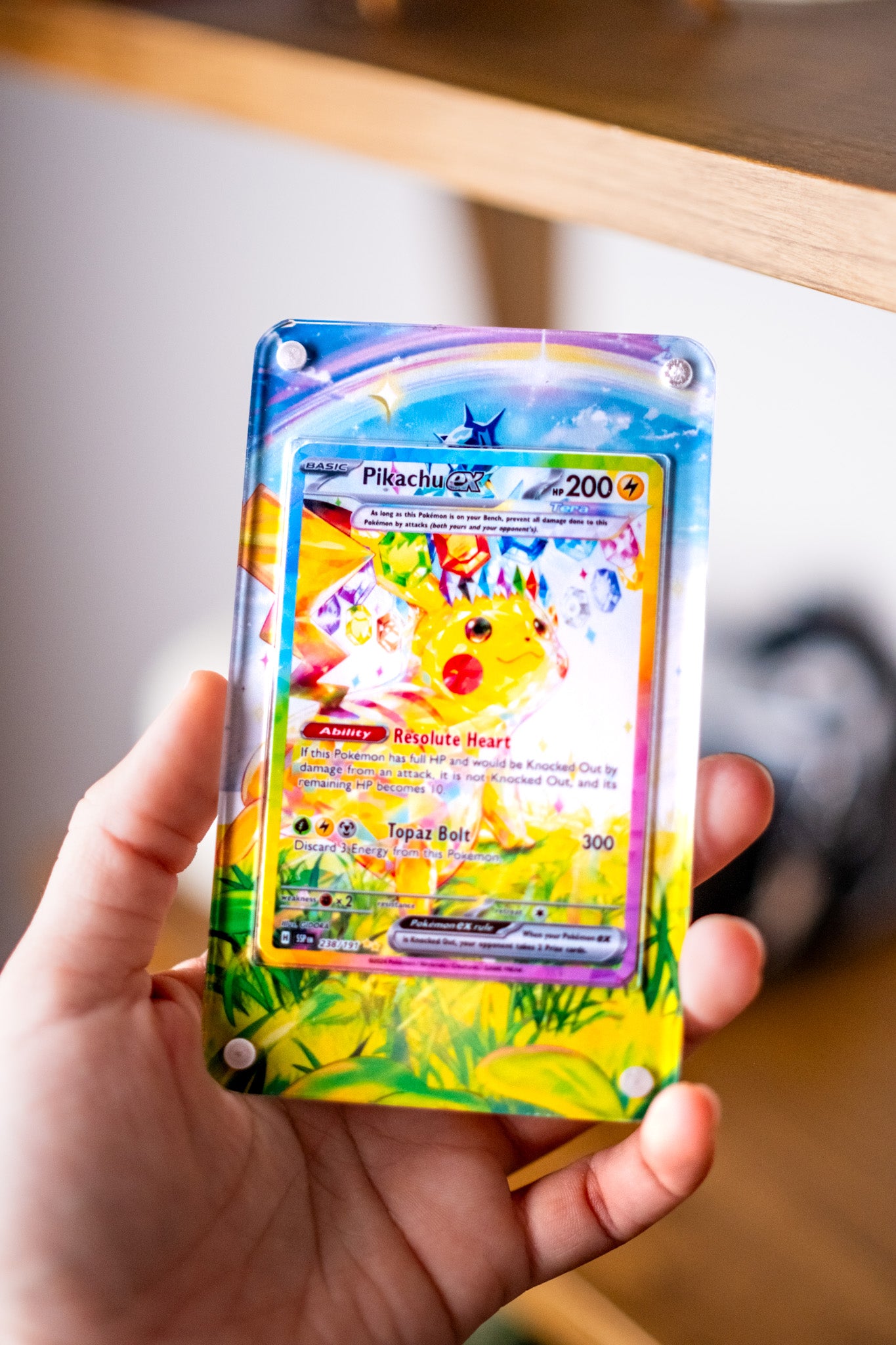 Pikachu ex SAR | Extended Art Display Case for Pokémon Surging Sparks Card