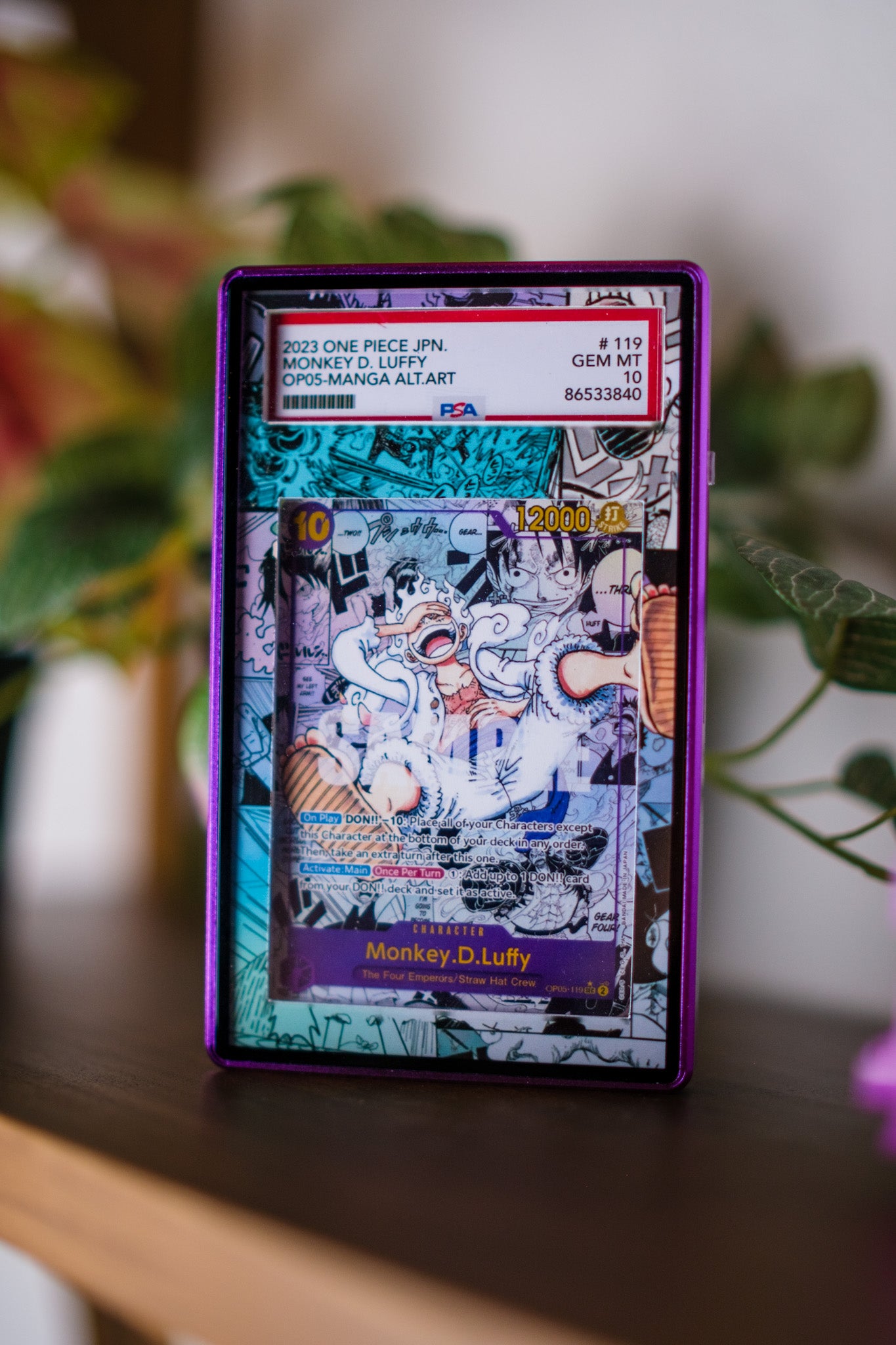 Luffy Manga PSA CGC Beckett | Display Case Extended Art for Graded One Piece Card