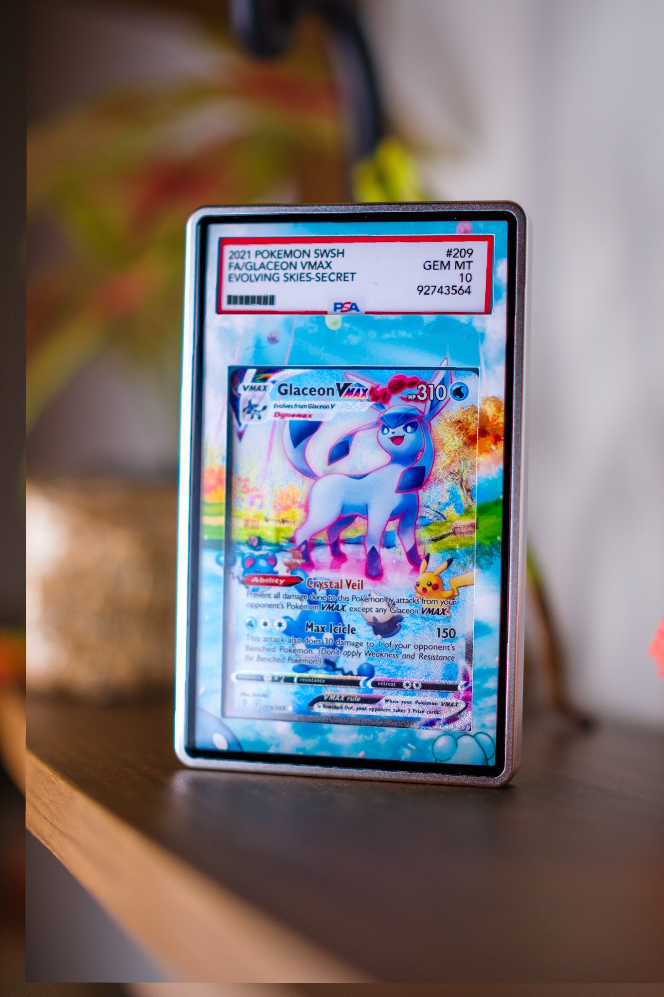 Glaceon VMAX Alt Art PSA CGC Beckett | Display Case Extended Art for Pokémon Card