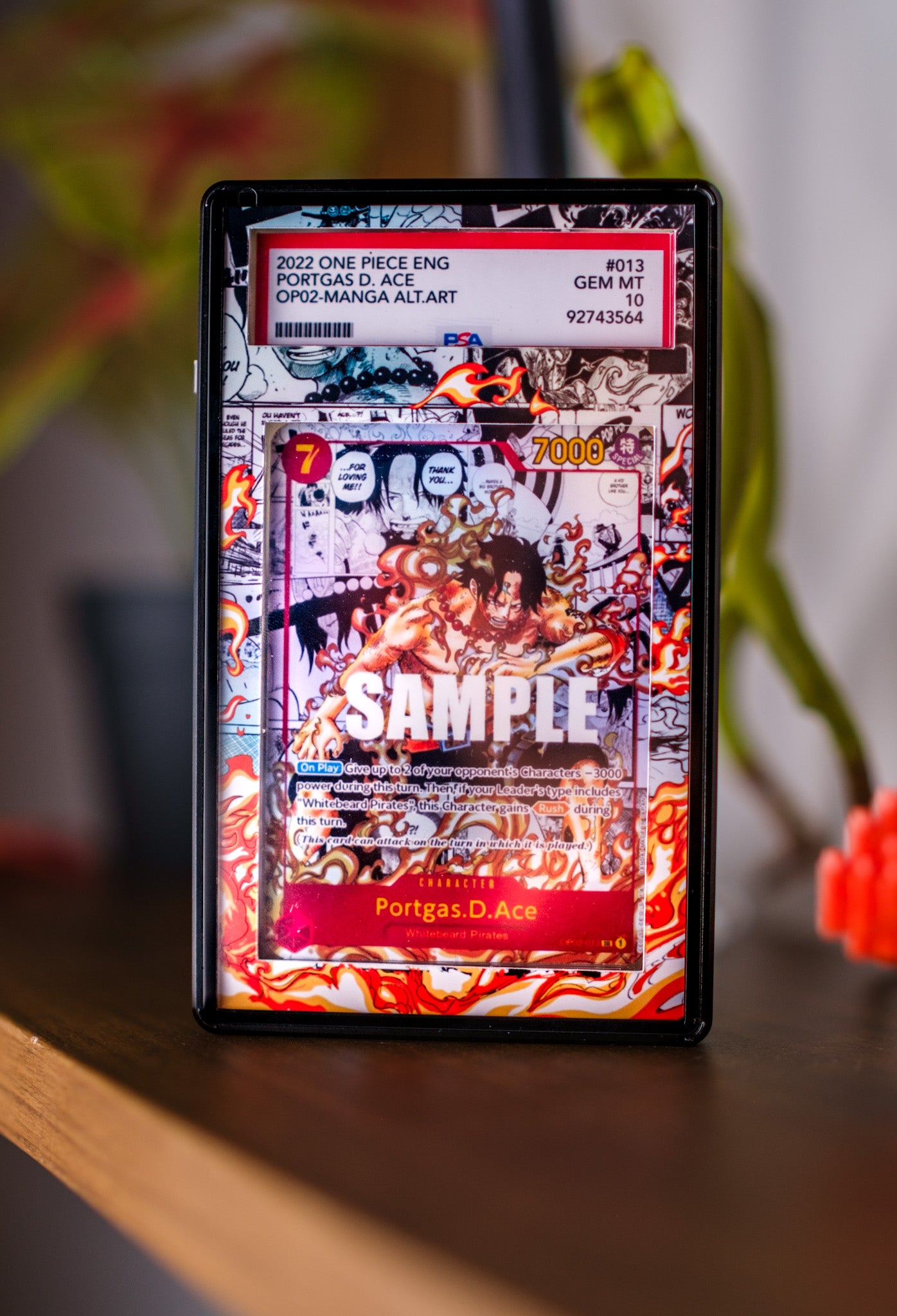 Portgas D Ace Manga OP02 PSA CGC Beckett | Display Case Extended Art for One Piece Card