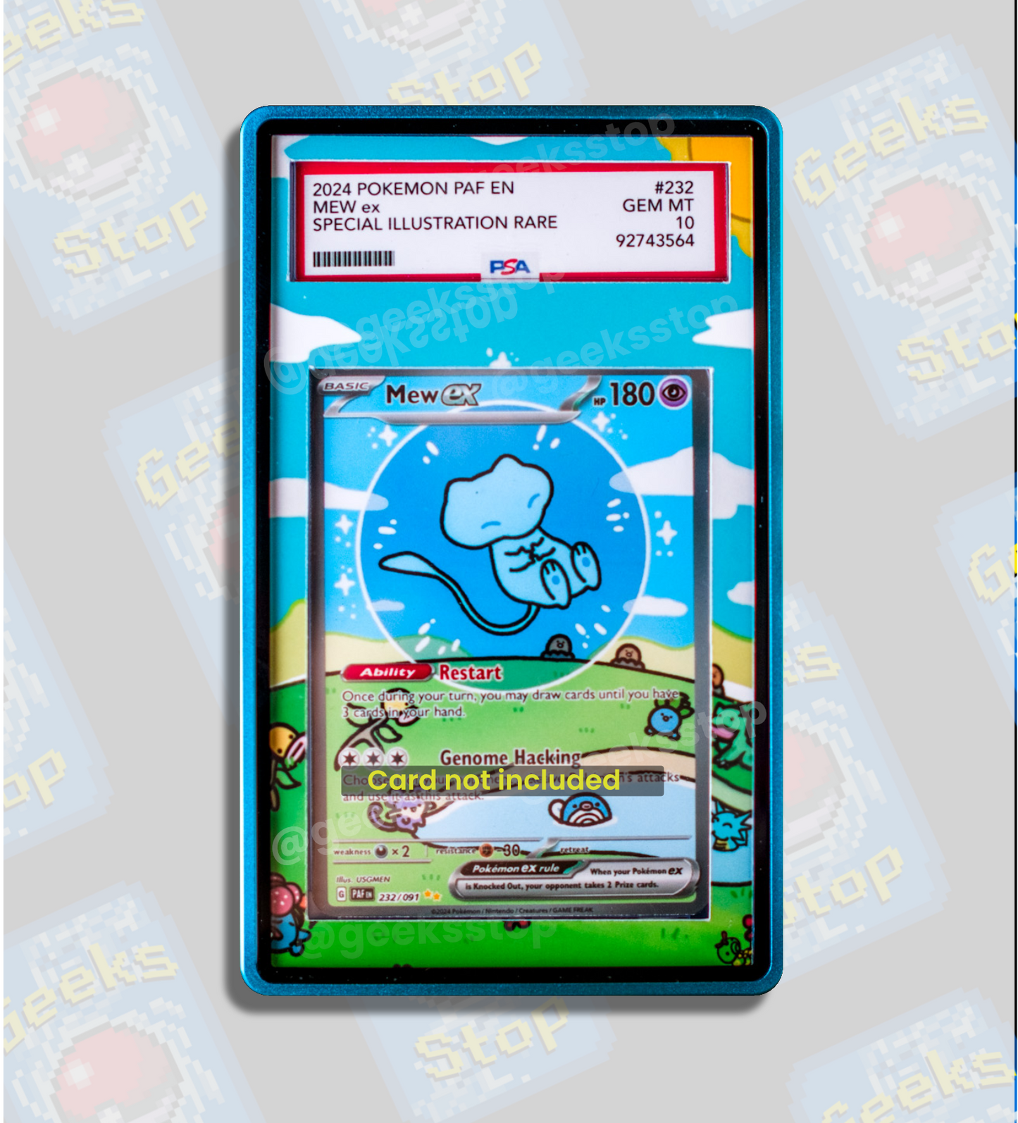 Mew ex 232/091 SIR PSA CGC Beckett | Display Case Extended Art for Pokemon Card