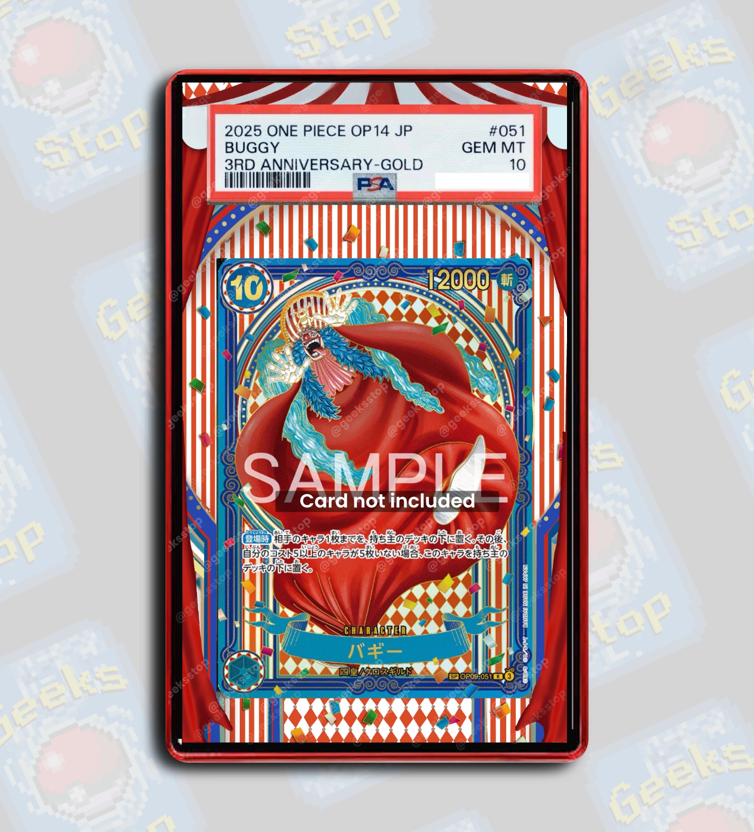 天城spサイン　PSA10 buyong Buggy SP OP14 Gold PSA TAG Beckett | Extended Art Display Case for