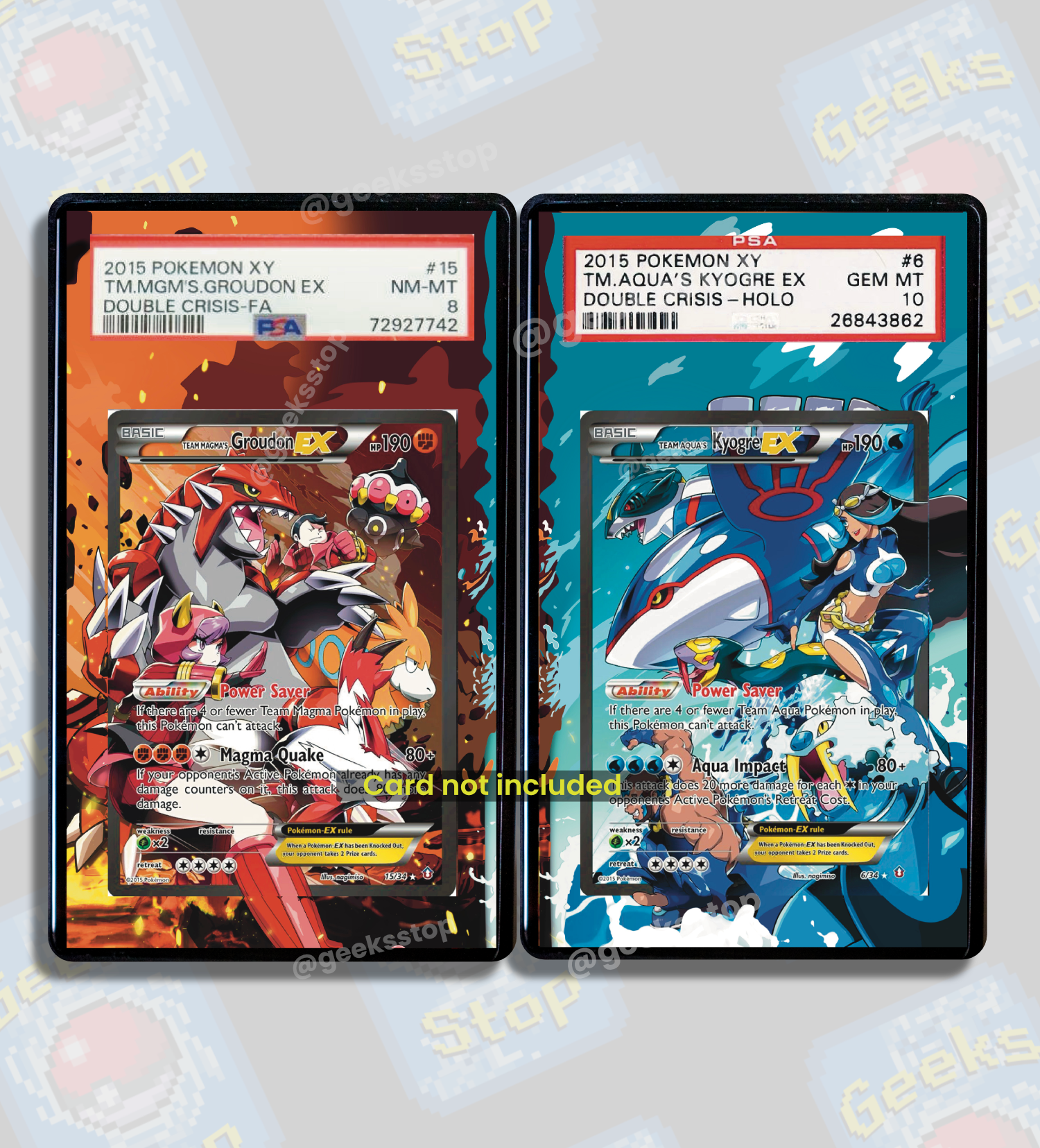 Team Magma's Groudon vs Team Aqua's Kyogre ex PSA CGC Beckett | Extend GeeksStop Team Magma's Groudon vs Team Aqua's Kyogre ex PSA CGC Beckett | Extend GeeksStop