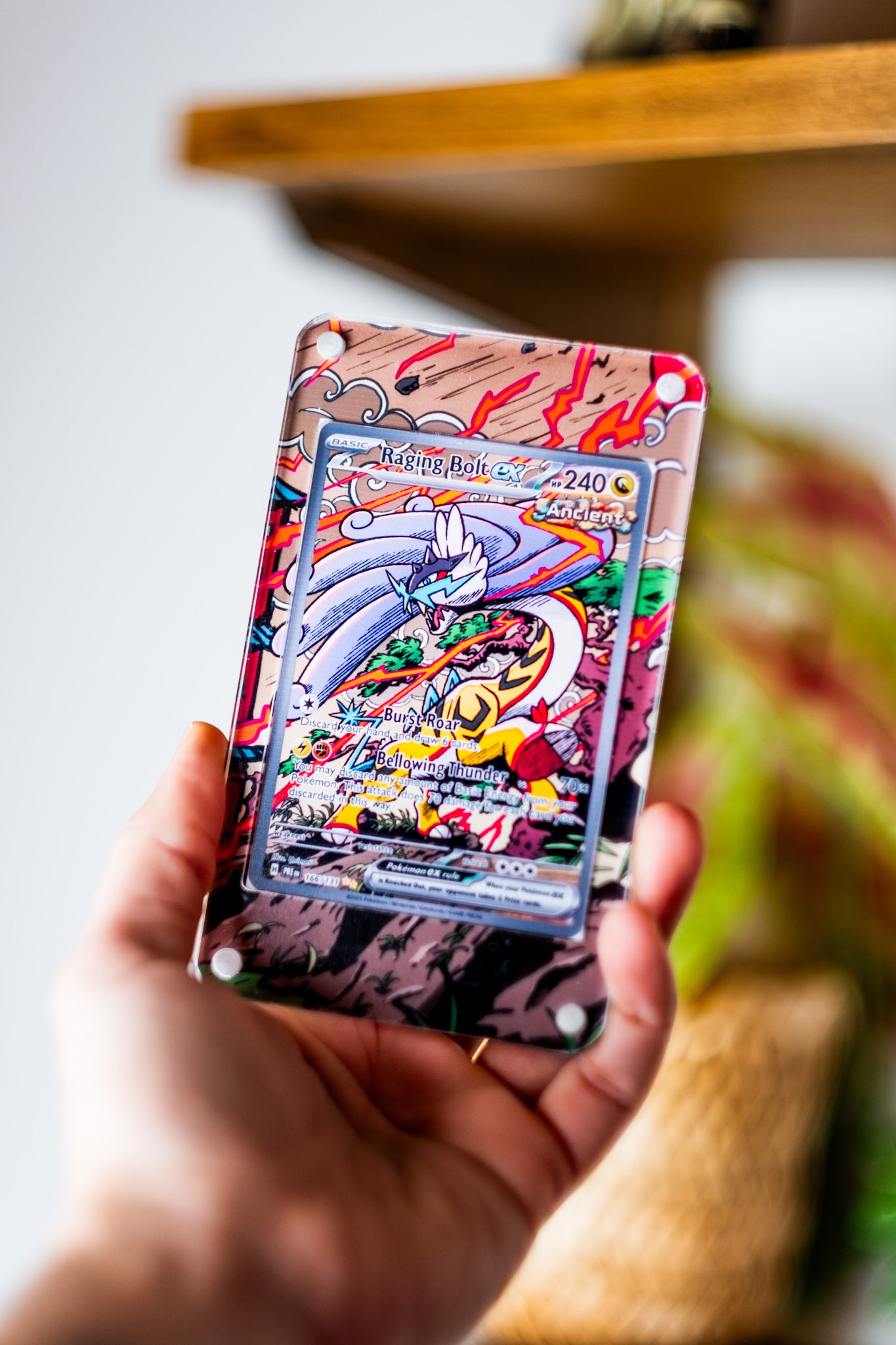 Raging Bolt ex SAR Prismatic Evolutions | Extended Art Display for Pokemon Card