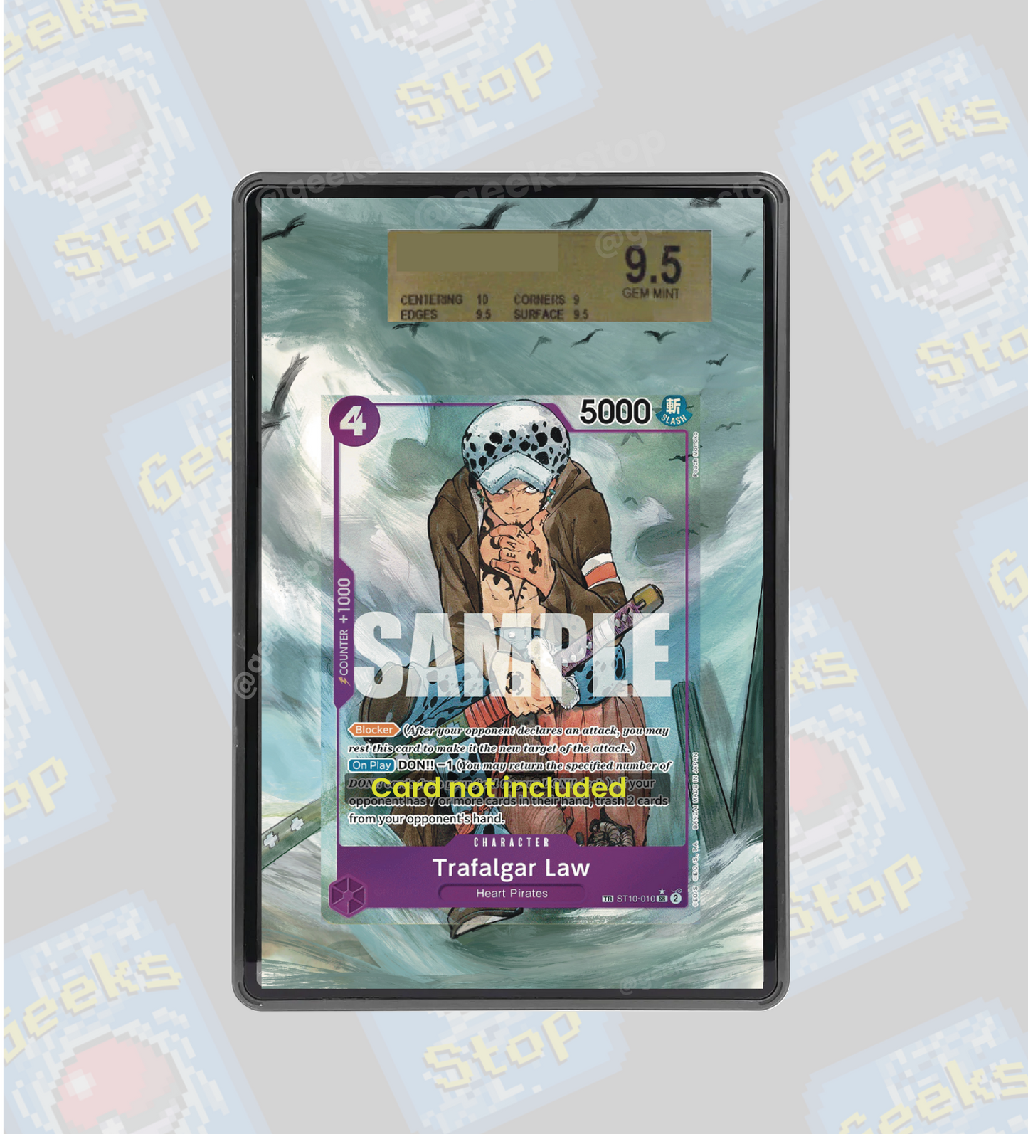 Trafalgar Law Treasure Rare | PSA CGC Beckett Display Case Extended Art for One Piece Card