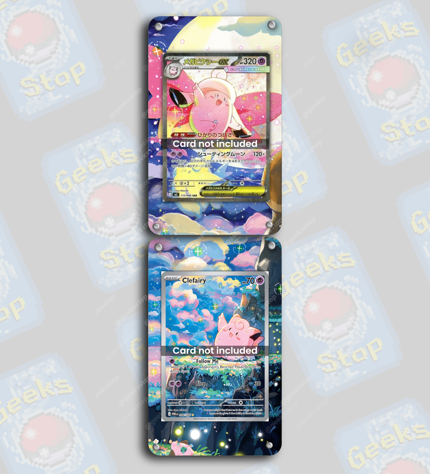 Clefairy AR & Mega Clefable ex SAR | Extended Art Display Case for