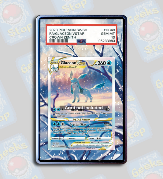 Glaceon VSTAR PSA TAG Beckett | Extended Art Display for Pokemon Card