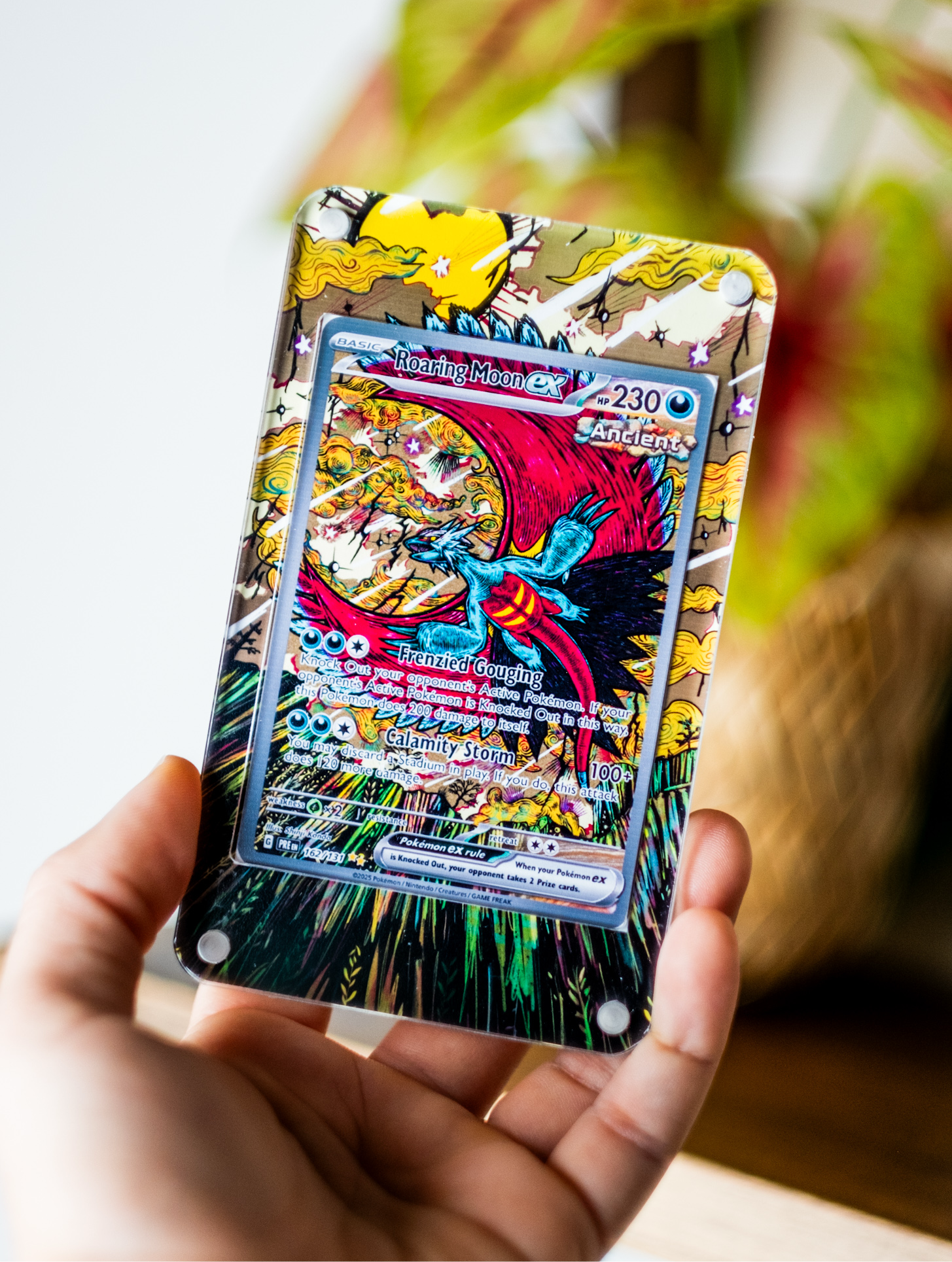 Roaring Moon ex SAR Prismatic Evolutions | Extended Art Display for Pokemon Card