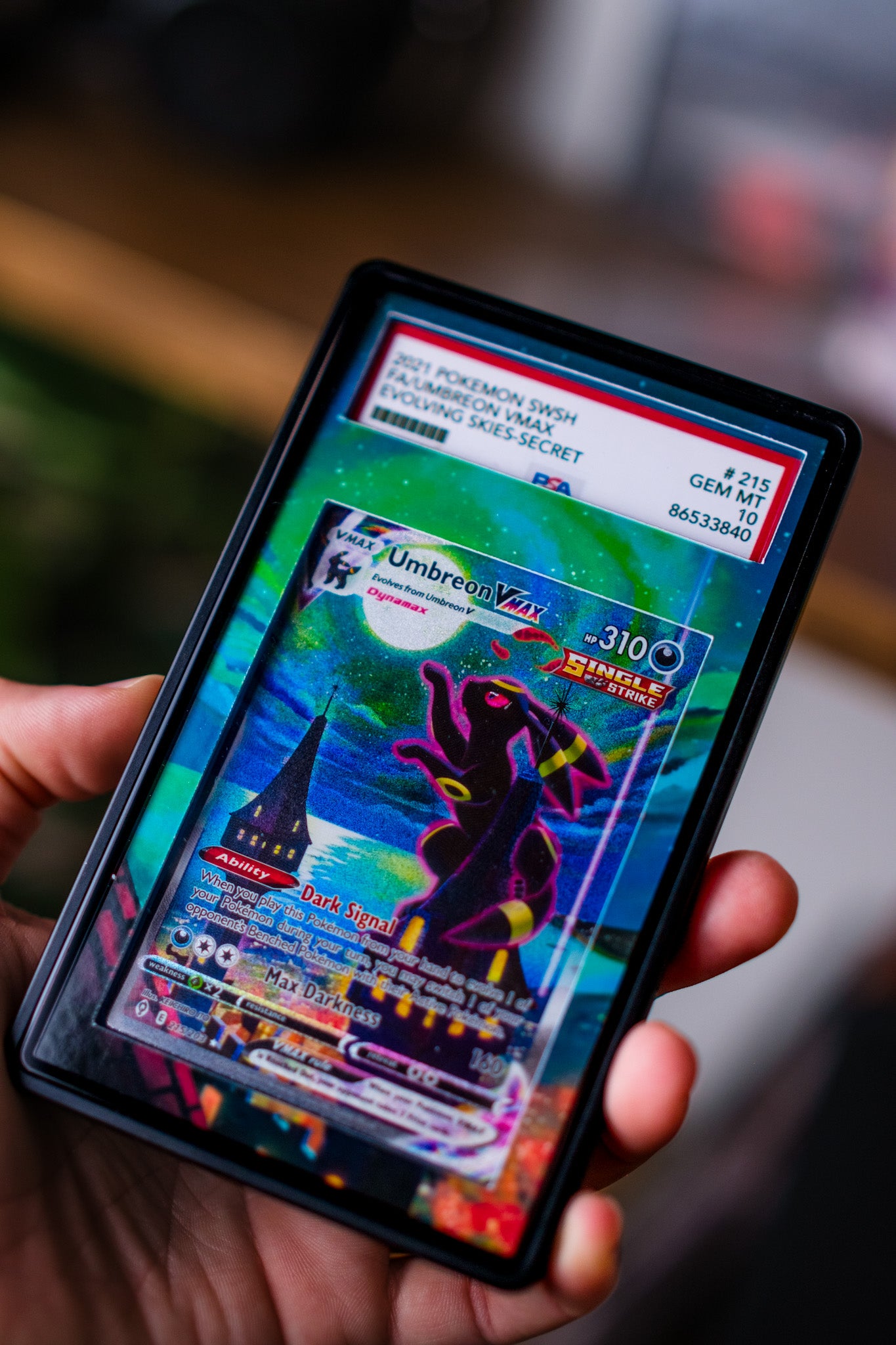 Umbreon VMAX Alt Art PSA CGC Beckett | Extended Art Display Case for Pokémon TCG