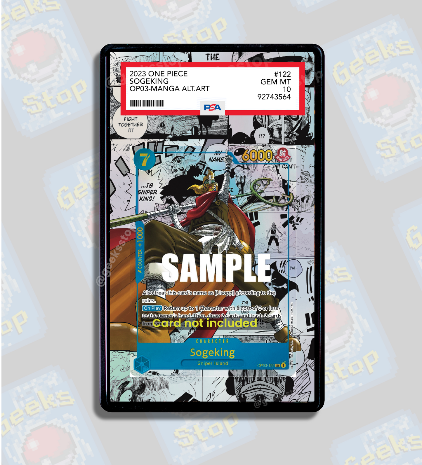 Sogeking Manga PSA CGC Beckett | Extended Art Dislay Case for One Piece Card